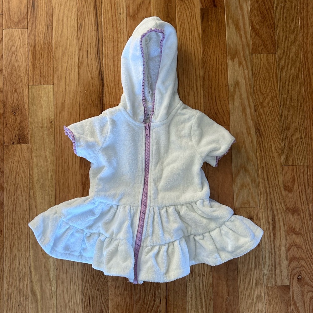 Caden Lane White Hooded Swim Coverup Dress